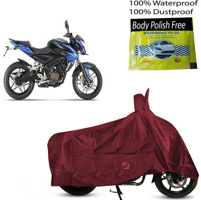 EGAL Waterproof Two Wheeler Cover for Bajaj(Pulsar 200NS FI BS6, Maroon)