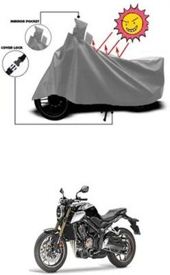 Tritika Waterproof Two Wheeler Cover for Honda(CB300R, Grey)