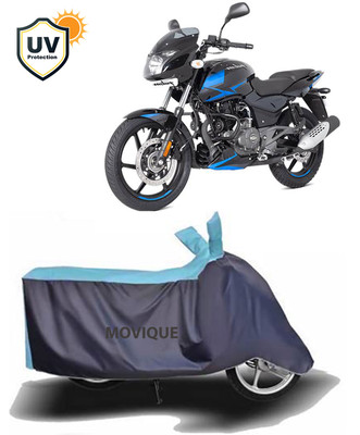 MOVIQUE Two Wheeler Cover for Bajaj(Pulsar 150, Grey, Blue)