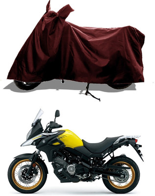 GROFATIK Two Wheeler Cover for Suzuki(V Strom 650, Maroon)