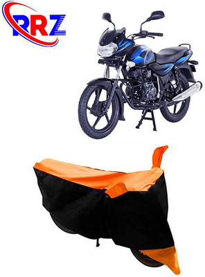 RRZ Waterproof Two Wheeler Cover for Bajaj(Discover 110, Black, Orange)