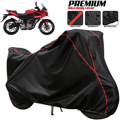 xodi Waterproof Two Wheeler Cover for Bajaj(Pulsar AS 150, Black, Red, Multicolor)