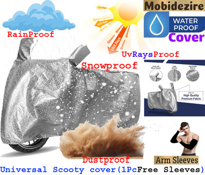 Mobidezire Waterproof Two Wheeler Cover for Hero(Duet VX 110CC, Silver)