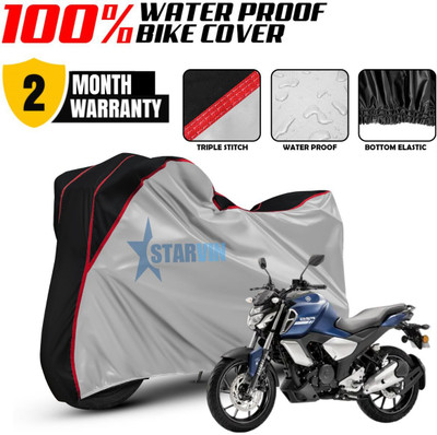 Starvin Waterproof Two Wheeler Cover for Yamaha(FZ, Silver, Black)