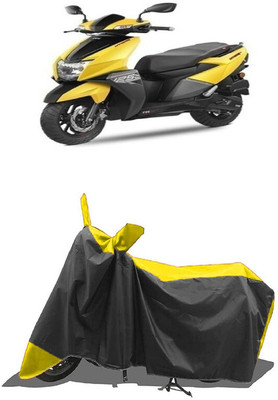 SUGASHRI Waterproof Two Wheeler Cover for TVS(NTORQ, Yellow, Black)