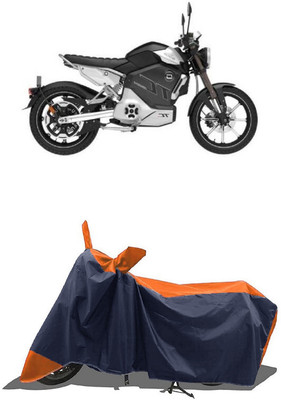 SUGASHRI Waterproof Two Wheeler Cover for Revolt(RV Cafe Racer BS6, Orange, Blue)