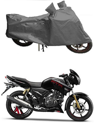 Mdstar Waterproof Two Wheeler Cover for TVS(Apache RTR 180, Grey)