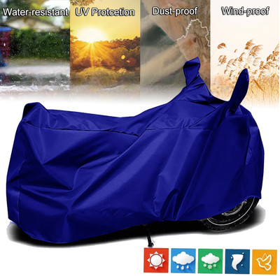 Taveesa Two Wheeler Cover for Bajaj, Hero, Suzuki, Yamaha, Honda, TVS(Splendor Plus, Blue)
