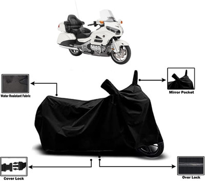 Amexride Two Wheeler Cover for Honda(Gold Wing GL1800, Black)