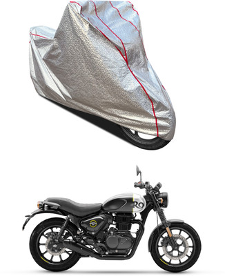 AutoGalaxy Waterproof Two Wheeler Cover for Royal Enfield(Hunter 350, Silver)