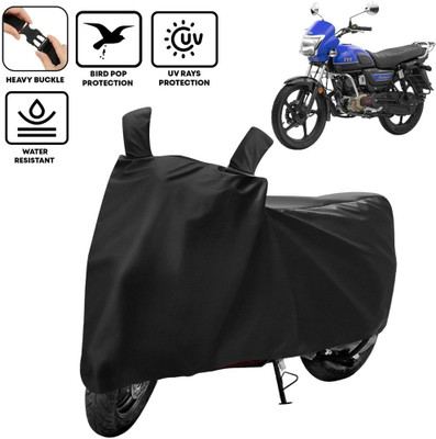Amikan Waterproof Two Wheeler Cover for TVS(Radeon, Black)