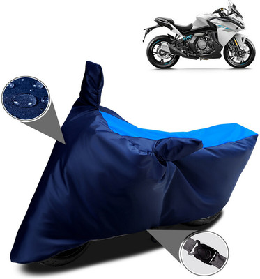THE REAL ARV Waterproof Two Wheeler Cover for CFMoto(650GT, Blue)