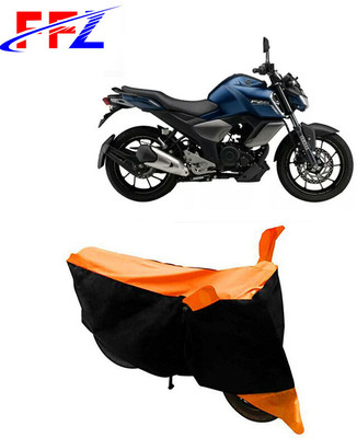 FFZ Waterproof Two Wheeler Cover for Yamaha(FZ-S FI, Black, Orange)