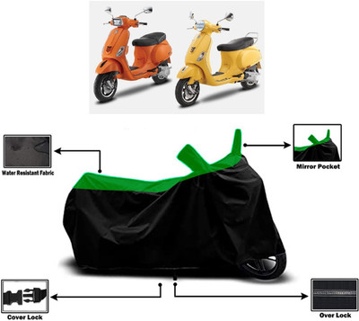 Amexride Two Wheeler Cover for Vespa(Piaggio Vespa, Green)