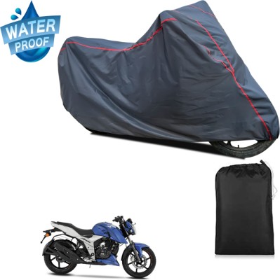 PAGORA Waterproof Two Wheeler Cover for TVS(Apache RTR 160 4V, Grey)