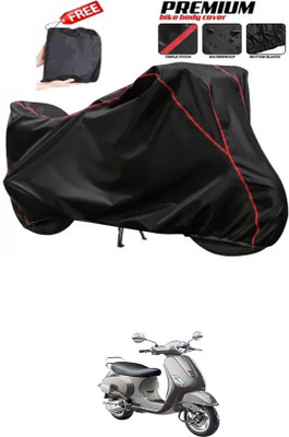 DeepShakshi AUTOMOTIVE Two Wheeler Cover for Vespa(Vespa VXL 125, Black)