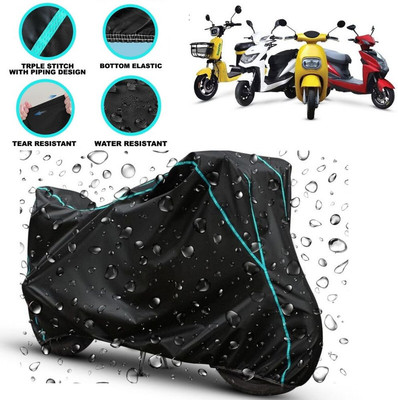 kerwa Waterproof Two Wheeler Cover for Techo Electra(Raptor, Black)