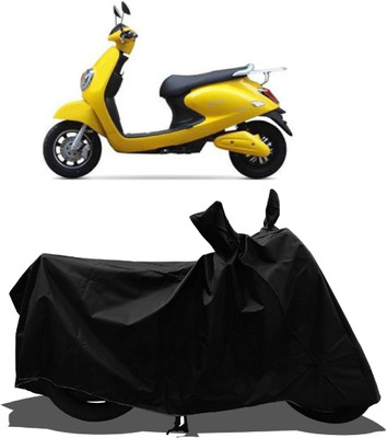 Tricway Waterproof Two Wheeler Cover for Techo Electra(Emerge BS6, Black)