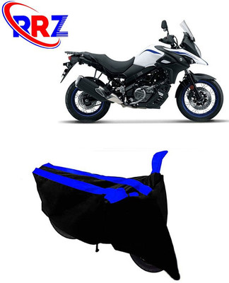 RRZ Waterproof Two Wheeler Cover for Suzuki(V-Strom 650 XT, Black, Blue)