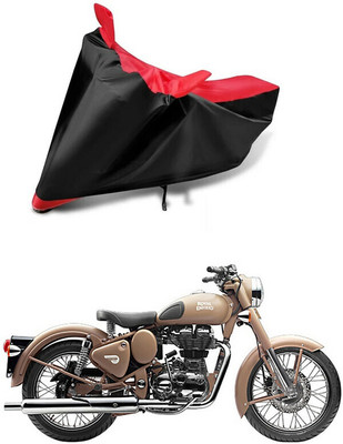 DeepShakshi AUTOMOTIVE Two Wheeler Cover for Royal Enfield(Classic Desert Storm, Red, Black)