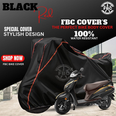 OliverX Waterproof Two Wheeler Cover for Honda(Activa 6G, Black, Red)