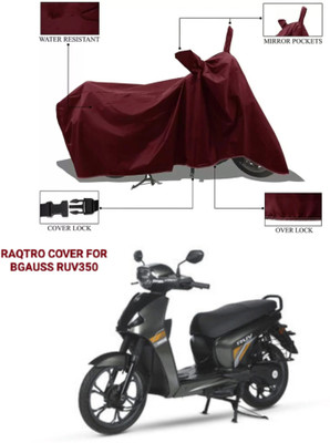 Mdstar Waterproof Two Wheeler Cover for Bgauss(Electric Scooter, Maroon)