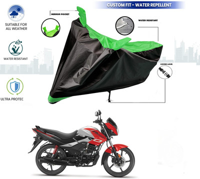 DeepShakshi AUTOMOTIVE Waterproof Two Wheeler Cover for Hero(Passion Pro i3S, Green, Black)