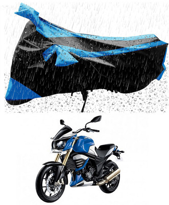 Furious3D Two Wheeler Cover for Mahindra(Mojo, Blue, Black)