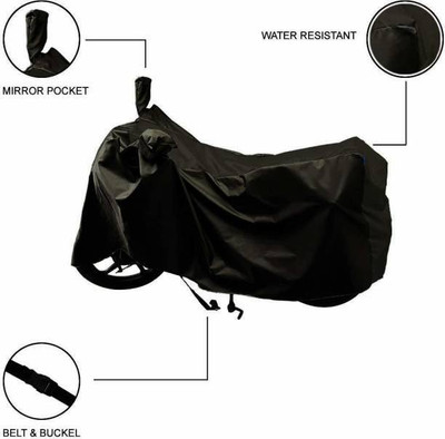 LIFE TO HUB Two Wheeler Cover for Ather, KTM, Piaggio, Royal Enfield, Suzuki(E Lite, Black)