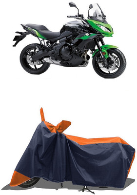SUGASHRI Waterproof Two Wheeler Cover for Kawasaki(Versys 650 BS6, Orange, Blue)