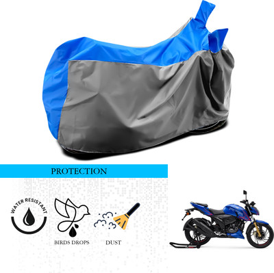 SnehaSales Waterproof Two Wheeler Cover for TVS(Apache RTR 200, Grey, Blue)