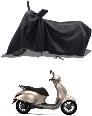 smwzxyu Waterproof Two Wheeler Cover for Bajaj(Chetak, Black)