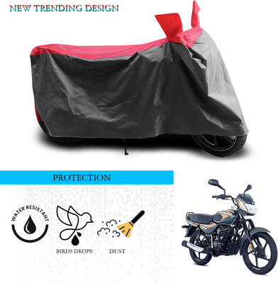 ANTHUB Waterproof Two Wheeler Cover for Bajaj(CT 100, Grey, Red)