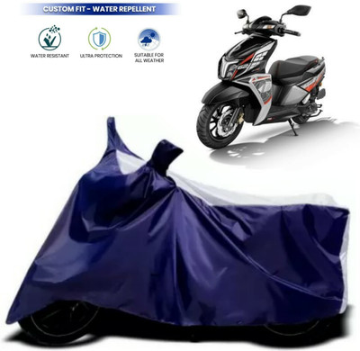 MMSSTAR Waterproof Two Wheeler Cover for TVS(NTORQ, White, Blue)