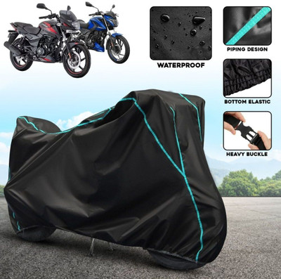 OliverX Waterproof Two Wheeler Cover for Bajaj(Pulsar, Black, Blue)