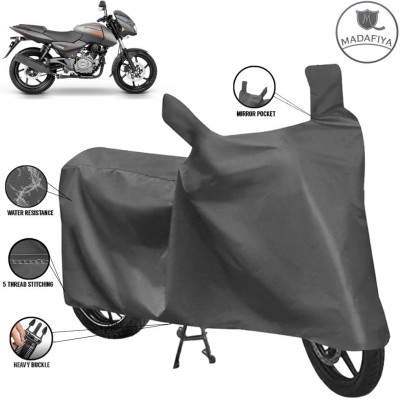 MADAFIYA Waterproof Two Wheeler Cover for Bajaj(Pulsar 180, Grey)