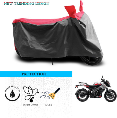 ANTHUB Waterproof Two Wheeler Cover for Bajaj(Pulsar 200, Grey, Red)