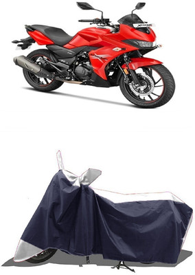 SUGASHRI Waterproof Two Wheeler Cover for Hero(MotoCorp Xtreme 200S, White, Blue)
