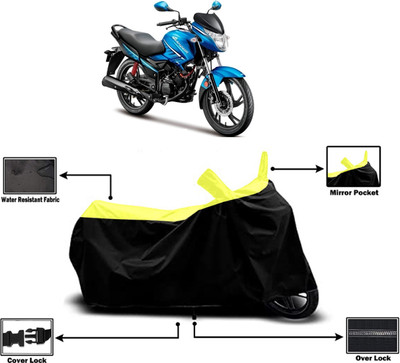 Amexride Two Wheeler Cover for Hero(Glamour i3s BS6, Yellow)
