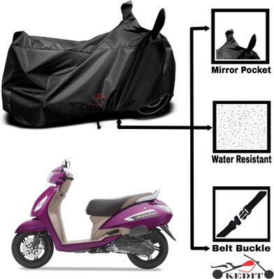 KEDIT Two Wheeler Cover for TVS(Jupiter, Black)