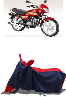 SUGASHRI Waterproof Two Wheeler Cover for Hero(MotoCorp HF Deluxe, Red, Blue)