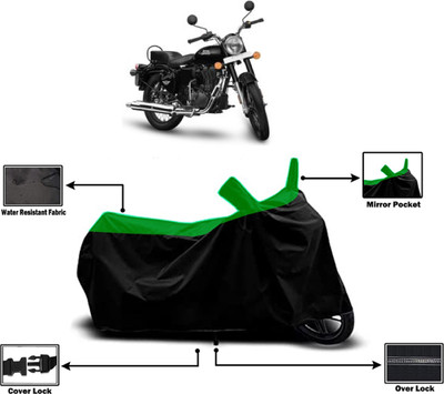 Amexride Two Wheeler Cover for Royal Enfield(Bullet 350 New, Green)