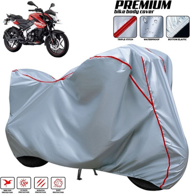 OliverX Waterproof Two Wheeler Cover for Bajaj(Pulsar NS-160, Silver, Red, Multicolor)