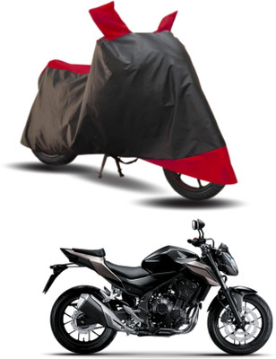 KEDIT Two Wheeler Cover for Honda(CB Twister, Red, Black)