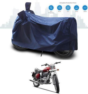 ANTHUB Waterproof Two Wheeler Cover for Royal Enfield(Bullet Electra Twinspark, Blue)