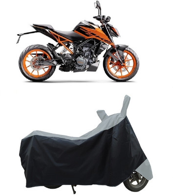 Coxtor Waterproof Two Wheeler Cover for KTM(200 Duke, Grey)