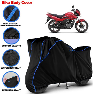 Grizzly Two Wheeler Cover for Hero(Passion Xpro, Black, Blue)
