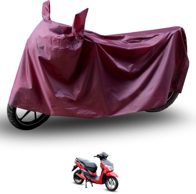 KEDIT Two Wheeler Cover for Hero(Electric Dash BS6, Maroon)