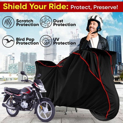 Shiv Kanha Waterproof Two Wheeler Cover for Bajaj(Platina, Black)