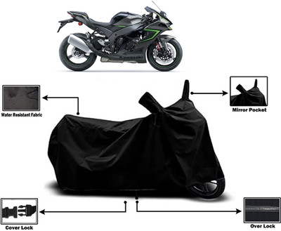 Amexride Two Wheeler Cover for Kawasaki(Ninja ZX-10R, Black)
